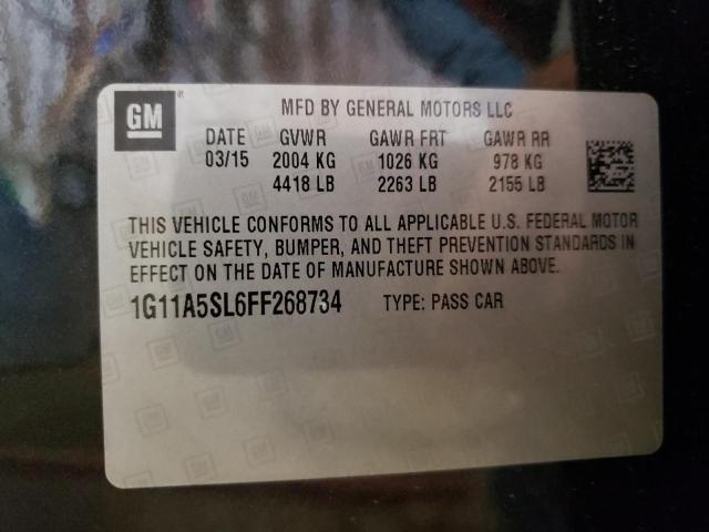 Photo 10 from auction – 2015 CHEVROLET MALIBU LS with VIN 1G11A5SL6FF268734