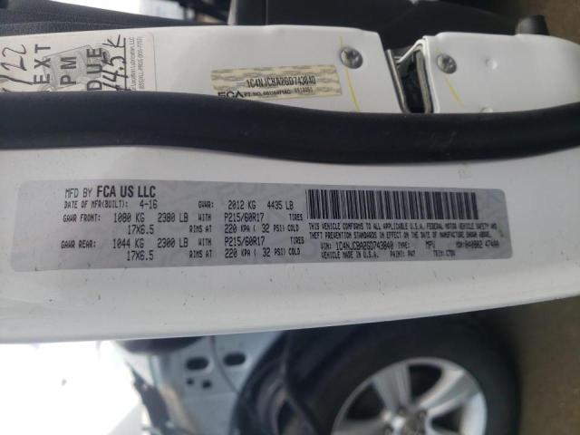 Photo 10 from auction – 2016 JEEP COMPASS SP with VIN 1C4NJCBA2GD743840