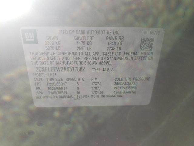 Photo 10 from auction – 2010 CHEVROLET EQUINOX LT with VIN 2CNFLEEW2A6377882