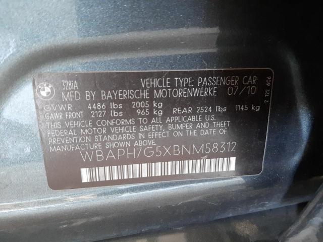 Photo 10 from auction – 2011 BMW 328 I with VIN WBAPH7G5XBNM58312