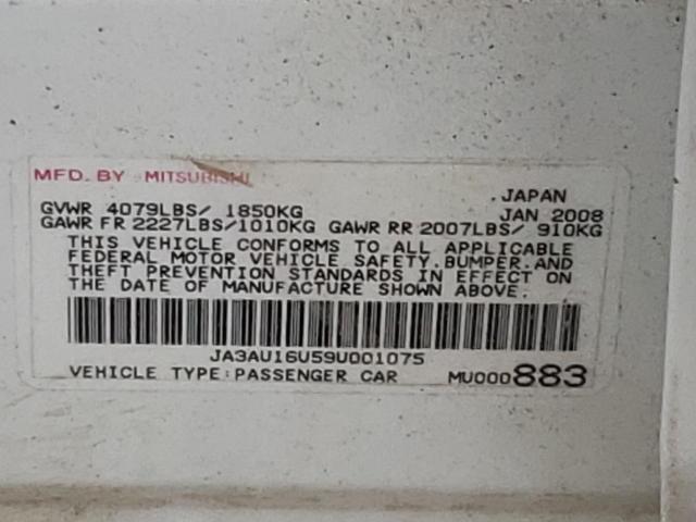 Photo 10 from auction – 2009 MITSUBISHI LANCER DE with VIN JA3AU16U59U001075