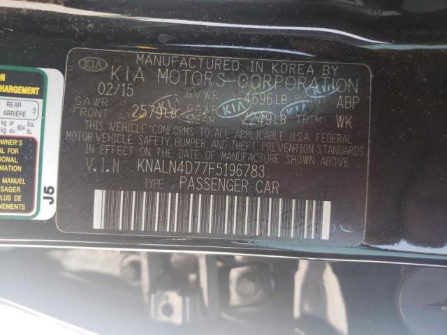 Photo 10 from auction – 2015 KIA CADENZA PR with VIN KNALN4D77F5196783
