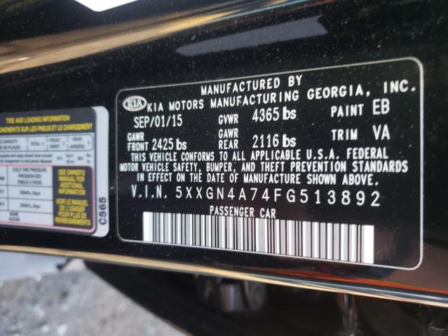 Photo 10 from auction – 2015 KIA OPTIMA EX with VIN 5XXGN4A74FG513892