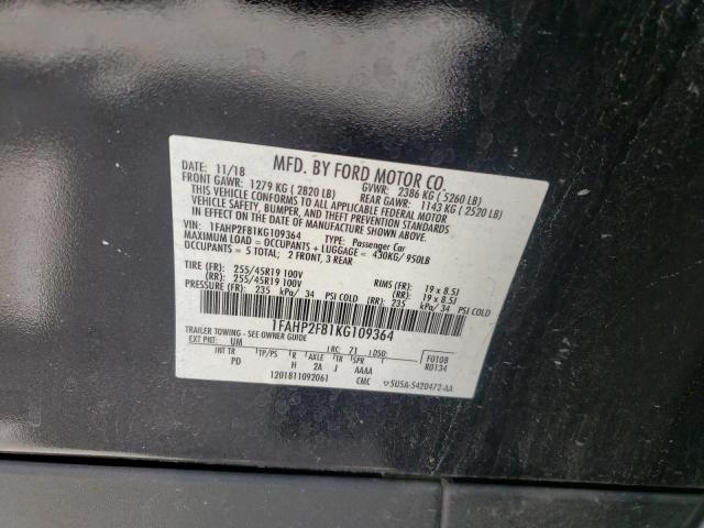 Photo 10 from auction – 2019 FORD TAURUS LIM with VIN 1FAHP2F81KG109364