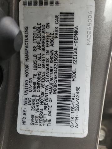 Photo 10 from auction – 2004 TOYOTA COROLLA CE with VIN 1NXBR38E04Z215694