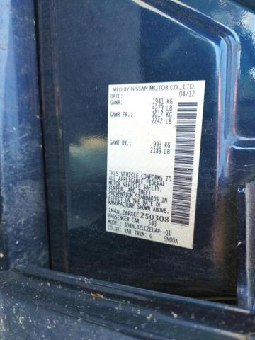 Photo 10 from auction – 2012 NISSAN ALTIMA BAS with VIN 1N4AL2APXCC250308