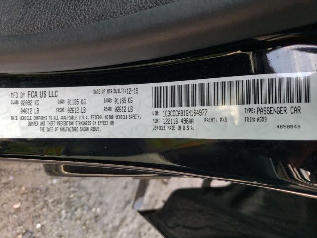 Photo 10 from auction – 2016 CHRYSLER 200 LIMITE with VIN 1C3CCCAB1GN164977