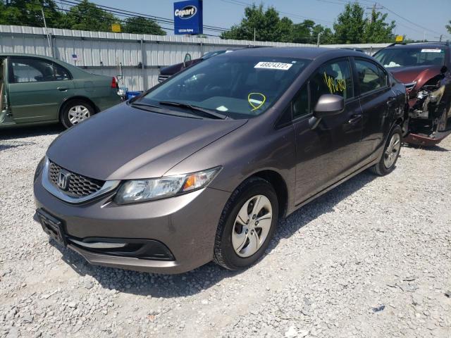 Photo 2 from auction – 2013 HONDA CIVIC LX with VIN 19XFB2F50DE070114
