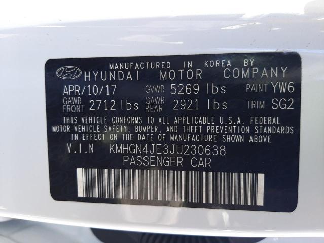Photo 10 from auction – 2018 GENESIS G80 BASE with VIN KMHGN4JE3JU230638