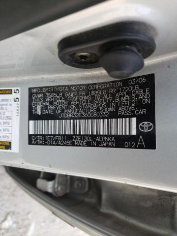 Photo 10 from auction – 2006 TOYOTA COROLLA CE with VIN JTDBR32E360080332