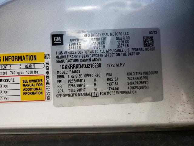 Photo 10 from auction – 2013 GMC ACADIA SLT with VIN 1GKKRRKD4DJ216280