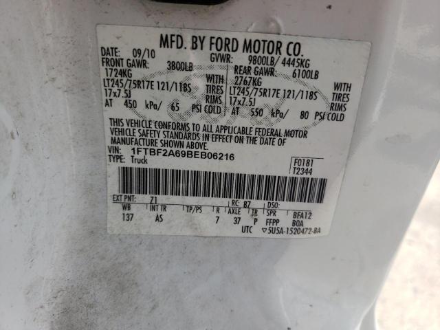 Photo 10 from auction – 2011 FORD F250 SUPER with VIN 1FTBF2A69BEB06216