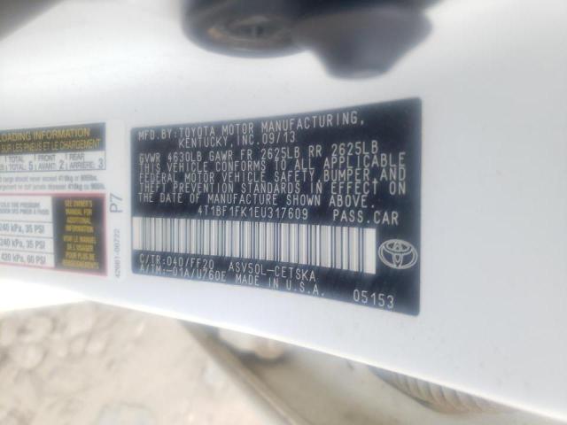 Photo 10 from auction – 2014 TOYOTA CAMRY L with VIN 4T1BF1FK1EU317609
