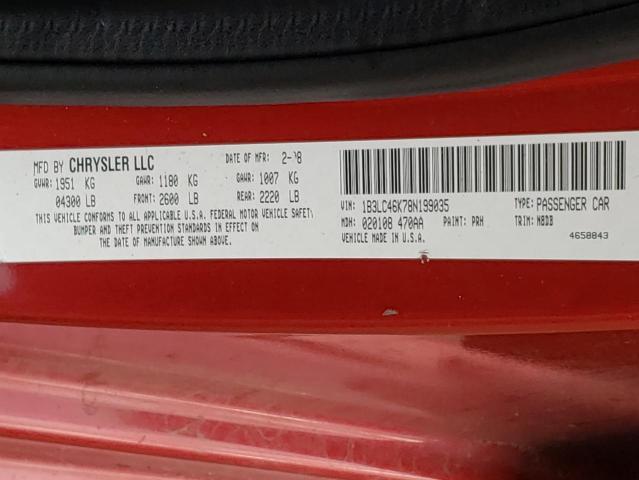 Photo 10 from auction – 2008 DODGE AVENGER SE with VIN 1B3LC46K78N199035