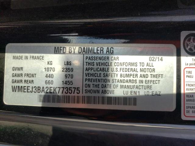 Photo 10 from auction – 2014 SMART FORTWO PUR with VIN WMEEJ3BA2EK773575