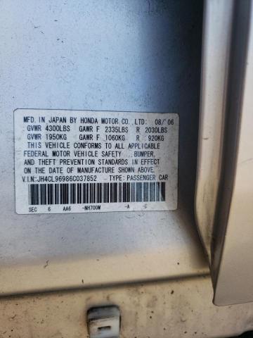 Photo 10 from auction – 2006 ACURA TSX with VIN JH4CL96986C037852