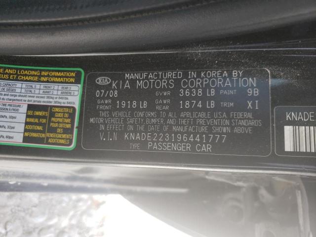 Photo 10 from auction – 2009 KIA RIO BASE with VIN KNADE223196441777