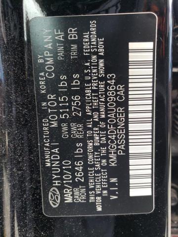 Photo 10 from auction – 2010 HYUNDAI GENESIS 4. with VIN KMHGC4DF0AU098643