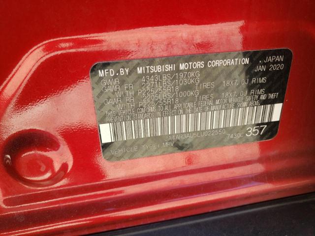 Photo 10 from auction – 2020 MITSUBISHI OUTLANDER with VIN JA4AR3AU5LU022550