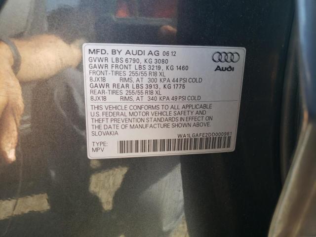 Photo 10 from auction – 2013 AUDI Q7 PREMIUM with VIN WA1LGAFE2DD000981