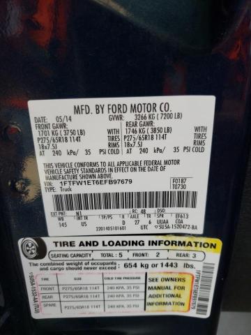 Photo 10 from auction – 2014 FORD F150 SUPER with VIN 1FTFW1ET6EFB97679