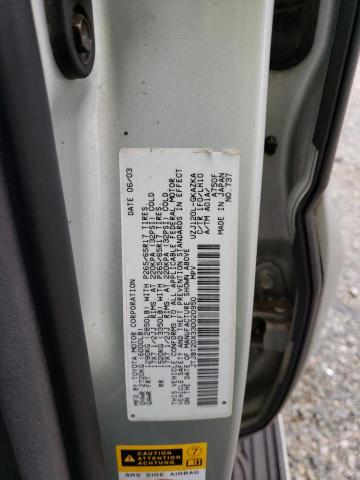 Photo 10 from auction – 2003 LEXUS GX 470 with VIN JTJBT20X330020950