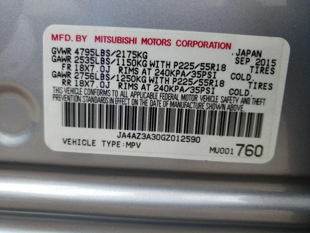 Photo 10 from auction – 2016 MITSUBISHI OUTLANDER with VIN JA4AZ3A30GZ012590