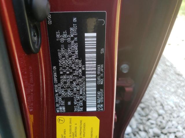Photo 10 from auction – 2008 TOYOTA HIGHLANDER with VIN JTEES41A282067158