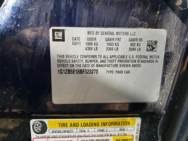 Photo 10 from auction – 2011 CHEVROLET MALIBU LS with VIN 1G1ZB5E18BF323270