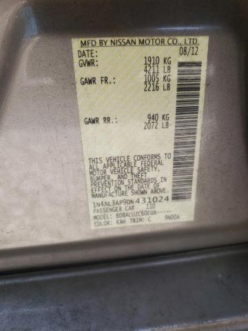 Photo 10 from auction – 2013 NISSAN ALTIMA 2.5 with VIN 1N4AL3AP9DN431024