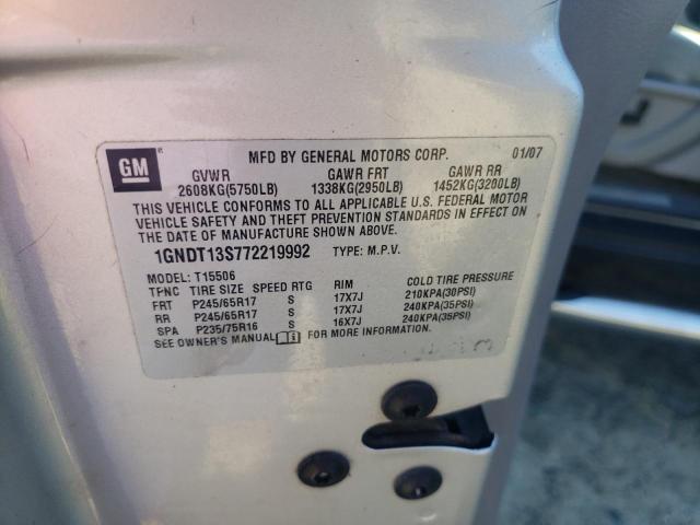 Photo 10 from auction – 2007 CHEVROLET TRAILBLAZE with VIN 1GNDT13S772219992