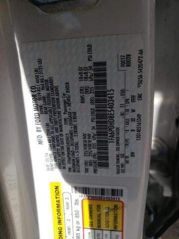 Photo 10 from auction – 2014 FORD FUSION SE with VIN 1FA6P0HD8E5403415