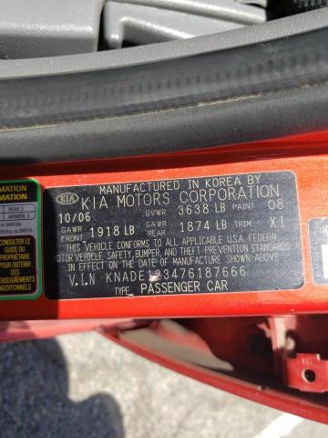 Photo 10 from auction – 2007 KIA RIO BASE with VIN KNADE123476187666