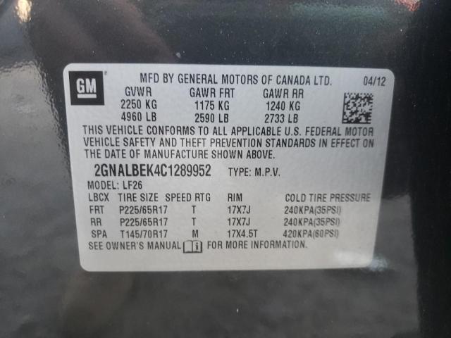 Photo 10 from auction – 2012 CHEVROLET EQUINOX LS with VIN 2GNALBEK4C1289952