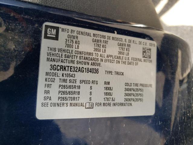 Photo 10 from auction – 2010 CHEVROLET SILVERADO with VIN 3GCRKTE32AG184036
