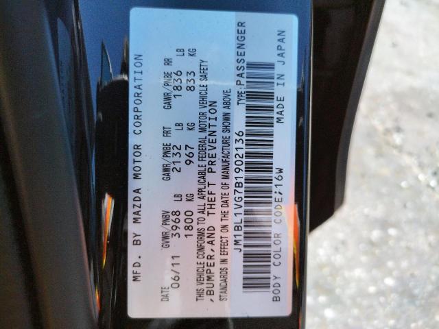 Photo 10 from auction – 2011 MAZDA 3 I with VIN JM1BL1VG7B1902136