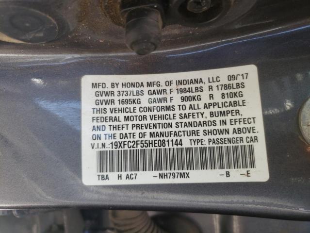 Photo 10 from auction – 2017 HONDA CIVIC LX with VIN 19XFC2F55HE081144