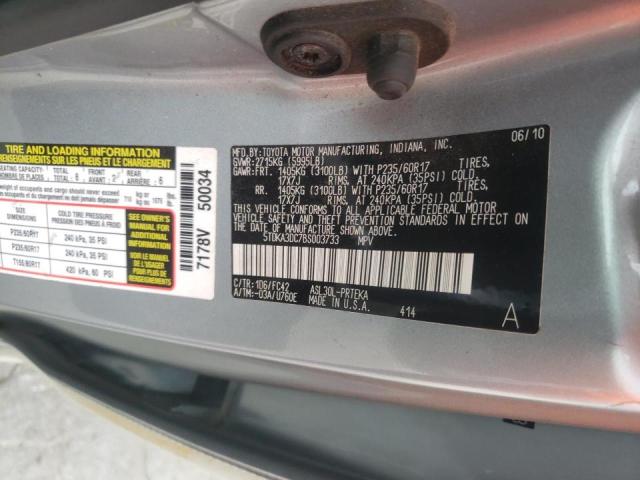 Photo 10 from auction – 2011 TOYOTA SIENNA BAS with VIN 5TDKA3DC7BS003733