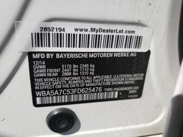 Photo 10 from auction – 2015 BMW 528 XI with VIN WBA5A7C53FD625476