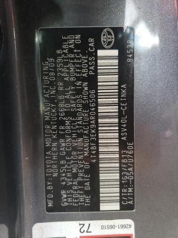 Photo 10 from auction – 2010 TOYOTA CAMRY BASE with VIN 4T4BF3EK9AR046506