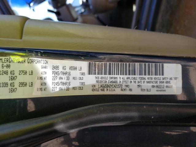 Photo 10 from auction – 2000 JEEP GRAND CHER with VIN 1J4GW58N2YC421572