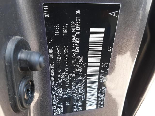 Photo 10 from auction – 2014 TOYOTA SIENNA LE with VIN 5TDJK3DC3ES090558