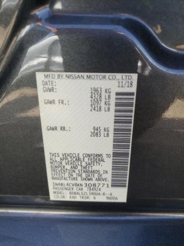 Photo 10 from auction – 2019 NISSAN ALTIMA SR with VIN 1N4BL4CV8KN308771