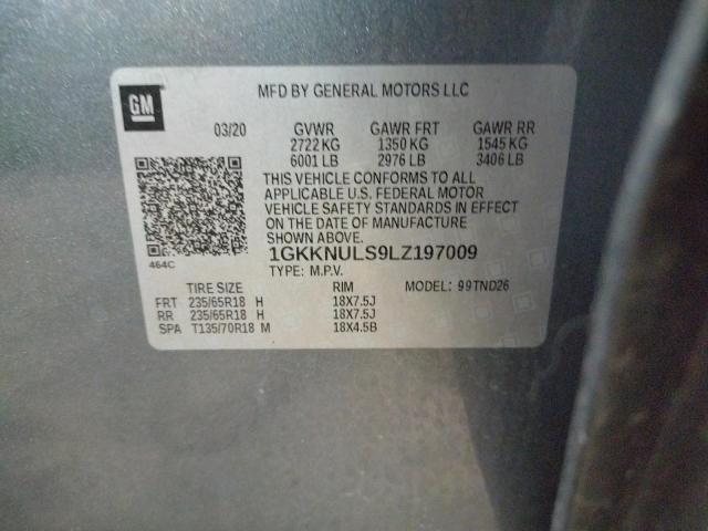 Photo 10 from auction – 2020 GMC ACADIA SLT with VIN 1GKKNULS9LZ197009