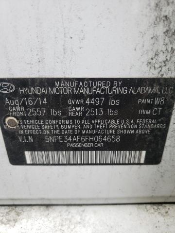 Photo 10 from auction – 2015 HYUNDAI SONATA SPO with VIN 5NPE34AF6FH064658