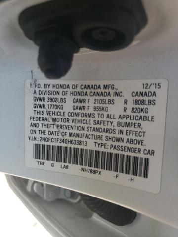 Photo 10 from auction – 2016 HONDA CIVIC EX with VIN 2HGFC1F34GH633813