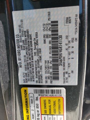 Photo 10 from auction – 2016 FORD FUSION SE with VIN 3FA6P0H74GR141130