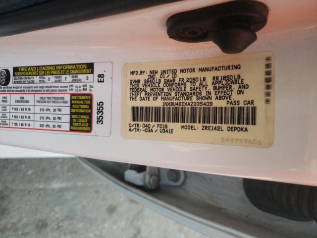Photo 10 from auction – 2010 TOYOTA COROLLA BA with VIN 1NXBU4EEXAZ335409