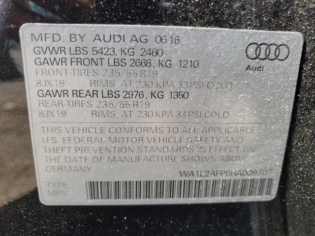 Photo 10 from auction – 2017 AUDI Q5 PREMIUM with VIN WA1L2AFP6HA009707