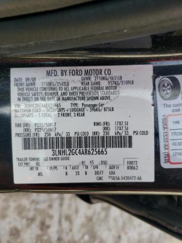 Photo 10 from auction – 2010 LINCOLN MKZ with VIN 3LNHL2GC4AR625665
